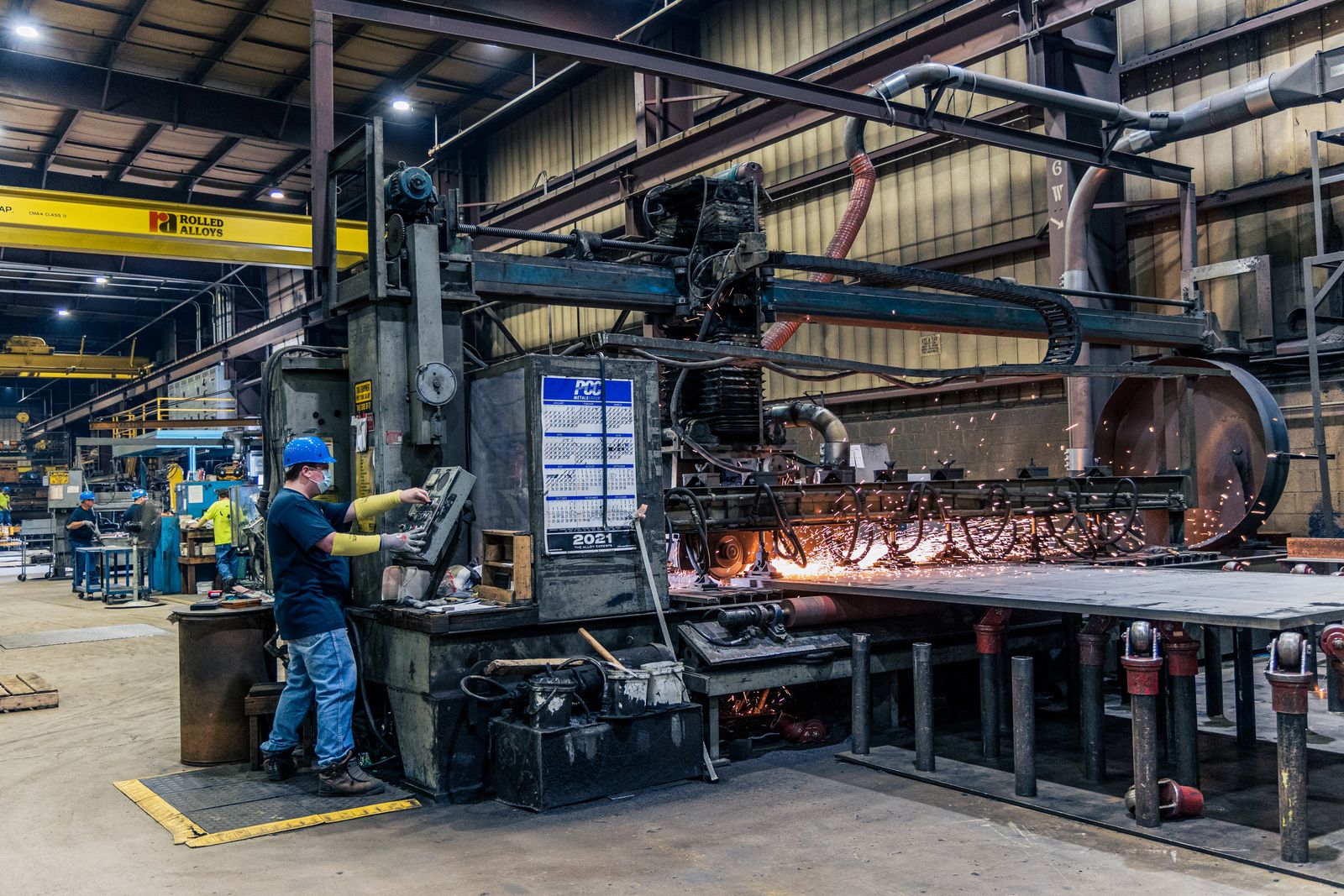 Machining and finishing work on the factory floor
